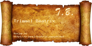 Trimmel Beatrix névjegykártya